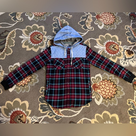 Modern Amusement Flannel Hoodie - Picture 2 of 7